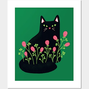 Clover Cat Posters and Art